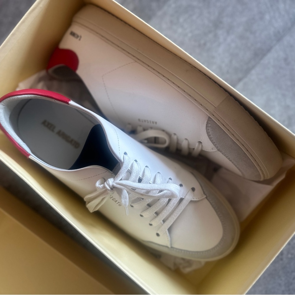 Axel Arigato White and Red Sneakers for Men Clean 90 Triple